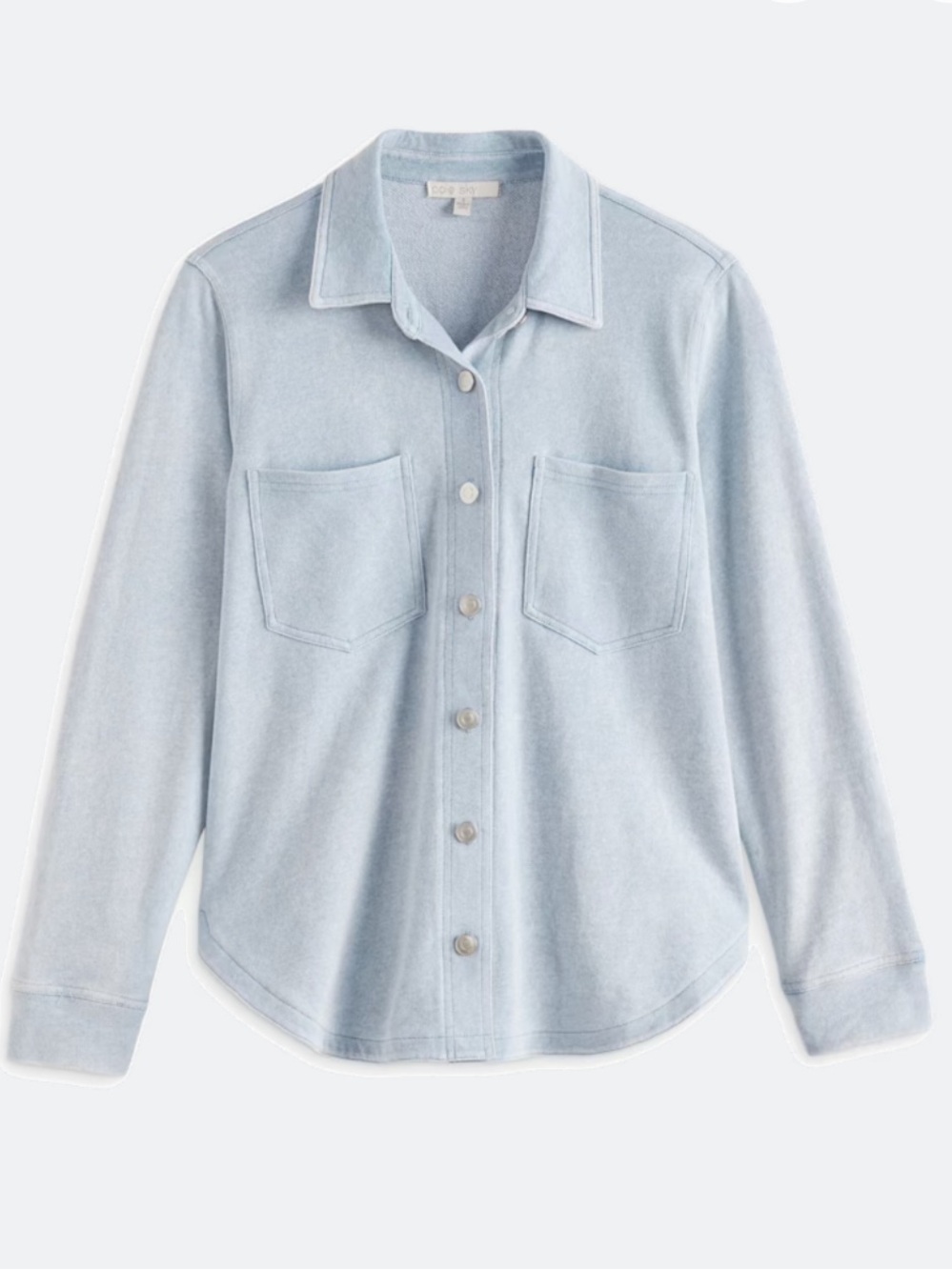 Pale Sky Wylder Long Sleeve Knot Chambray Shacket